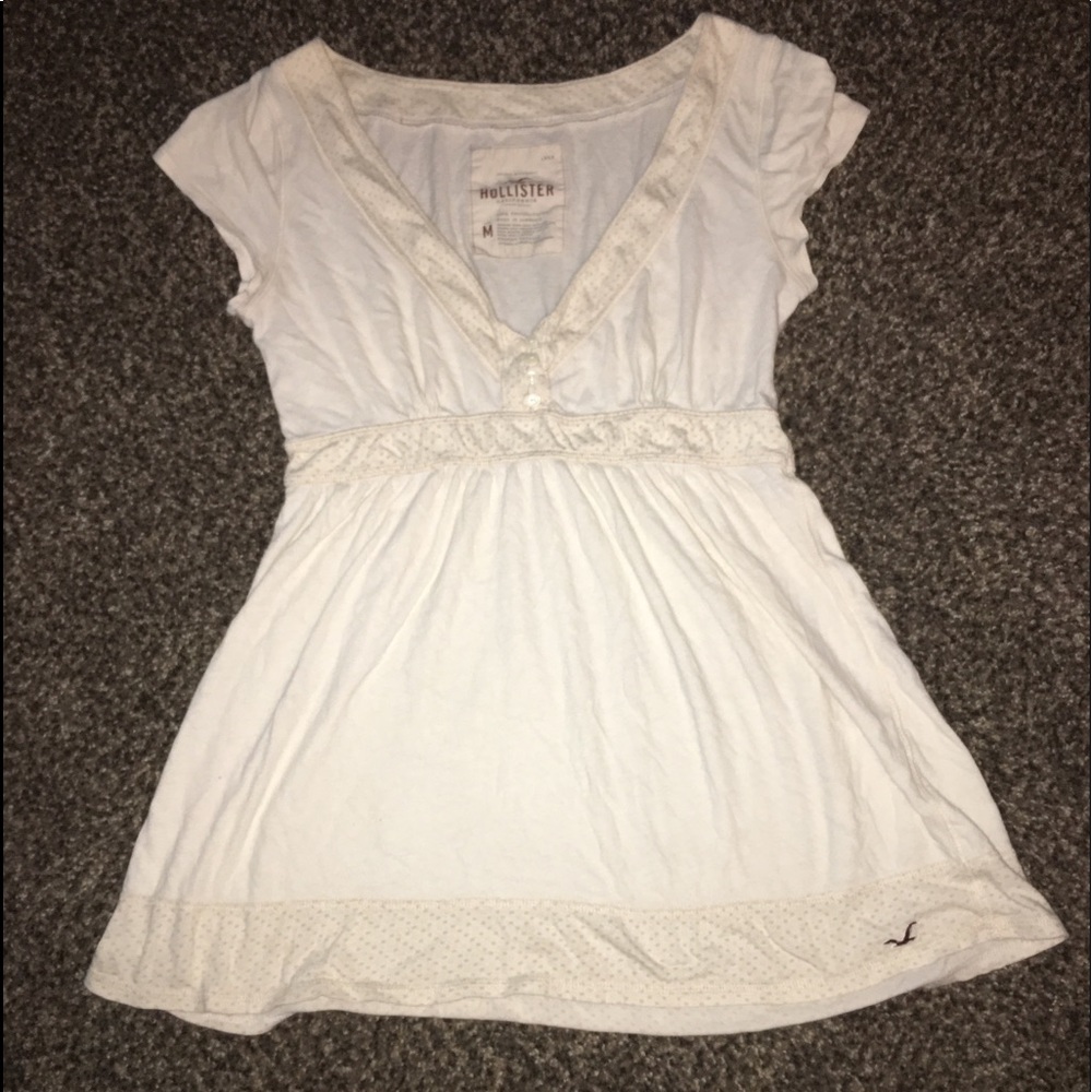 Babydoll style cream colored shirt